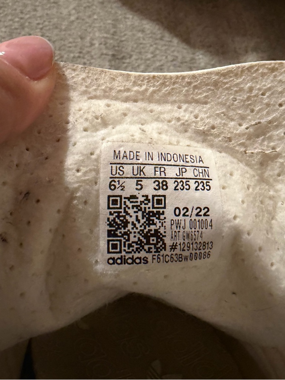 adidas Women’s Beige & White Retro Runner Sneakers - Picture 7 of 9